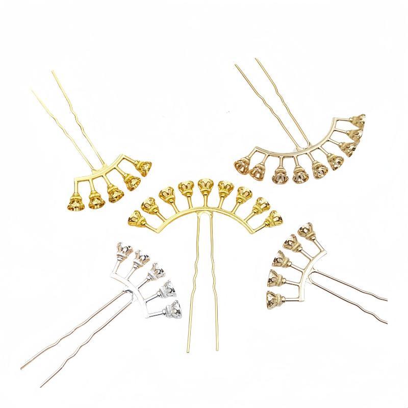 Jewelry Making Adults - Legierungsbögen für Haarnadelrohlinge mit mehreren Perlenbefestigungen,