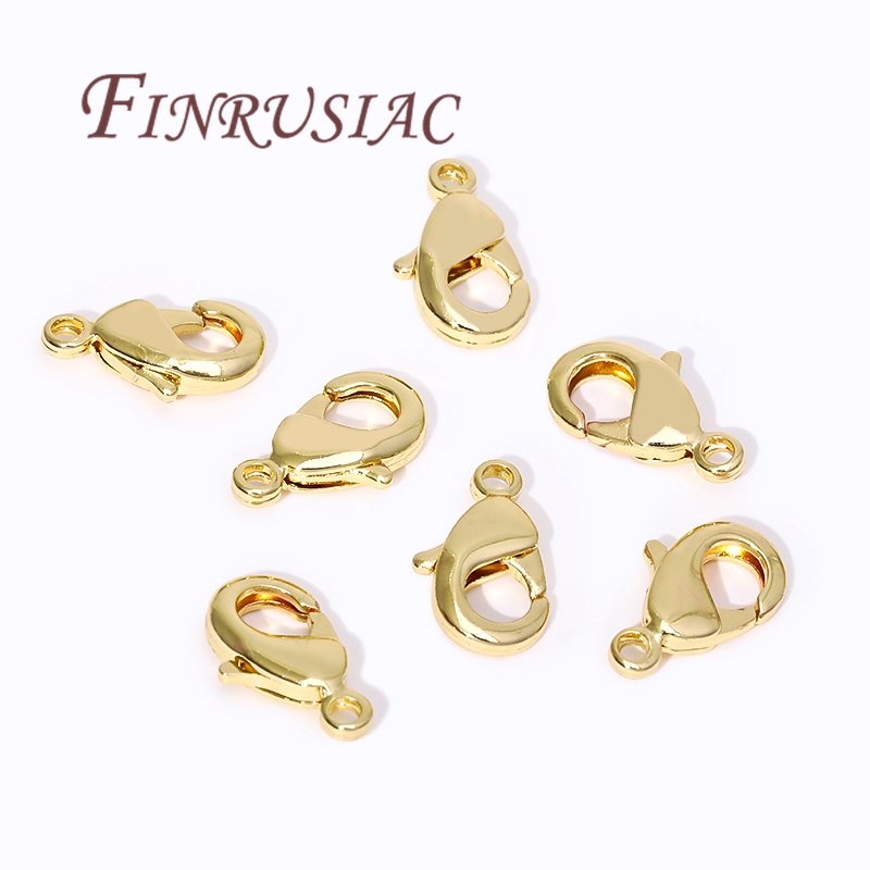 Jewelry Making Supplies - 18K vergoldete Karabinerverschlüsse für Armbänder, Federverschlüsse