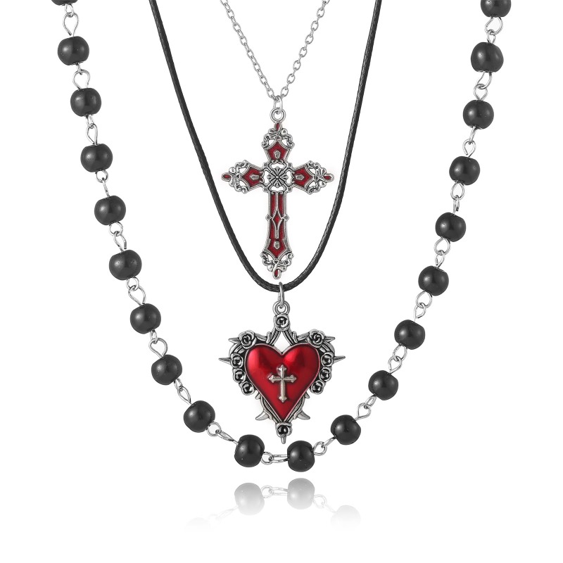 Jewelry Making Kits For Girls - Y2K Punk Gothic Mehrschichtige Halskette Imitationsperlen