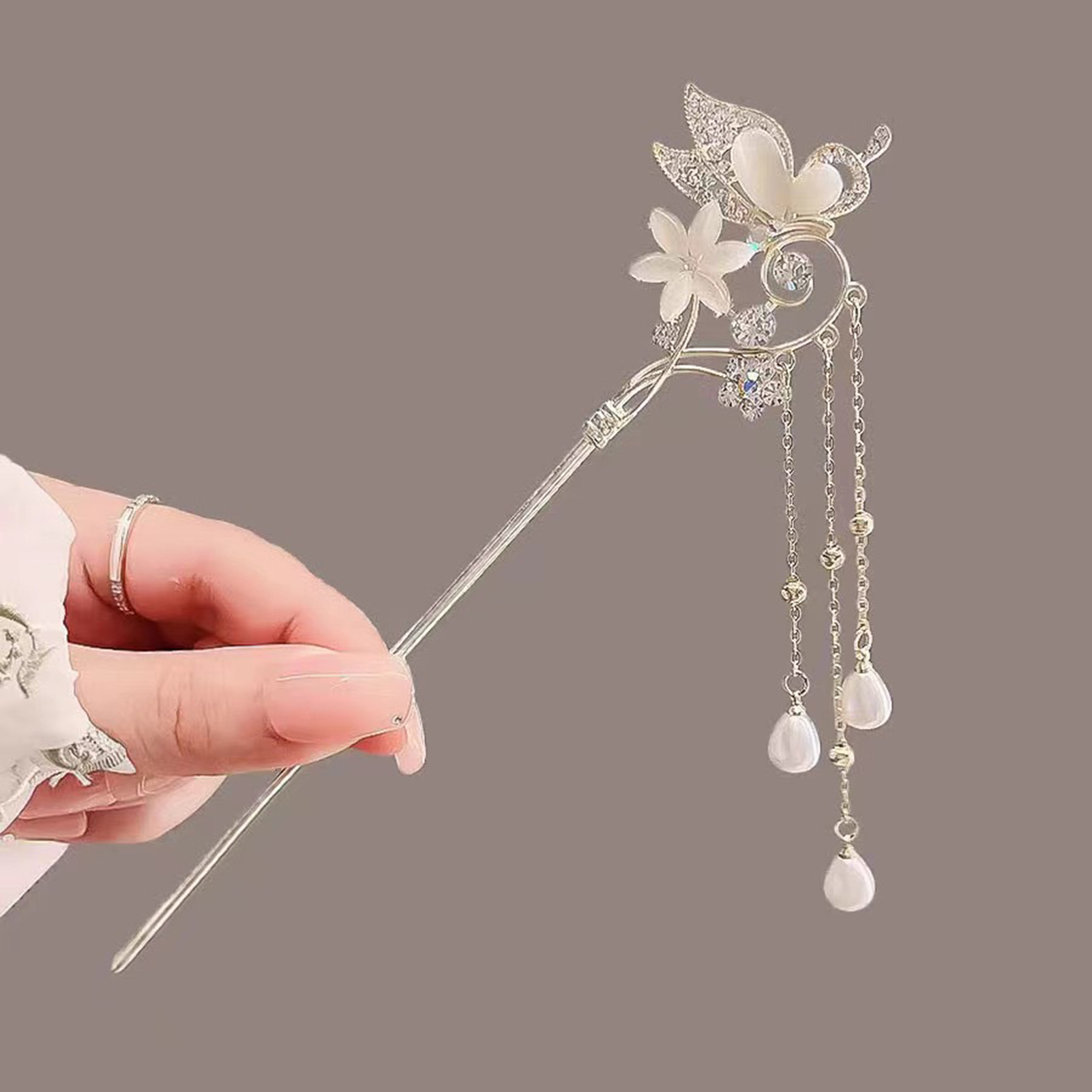 Jewelry Making Adults - Haarschmuck für Damen: Haarstab, Haarnadel, Katzenaugen-Blumen-Haarspange