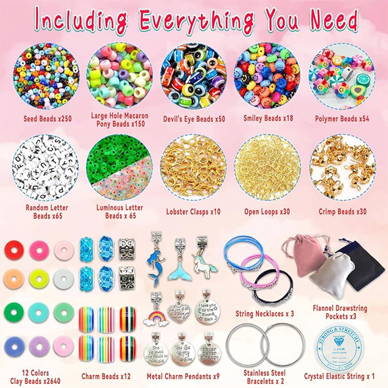 3400 Stück Perlen Charms Schmu – Jewelry Making Kits For Girls Bewertung und Preis