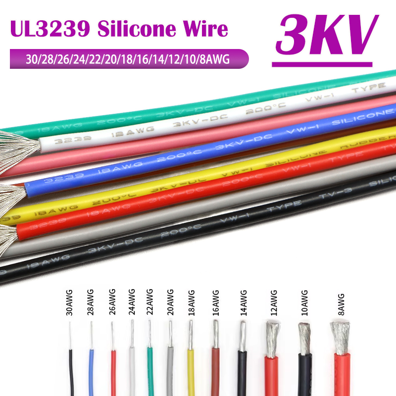 1/5M UL3239 Silikondraht 3KV-3 – Wire 22 Gauge Copper Bewertung und Preis