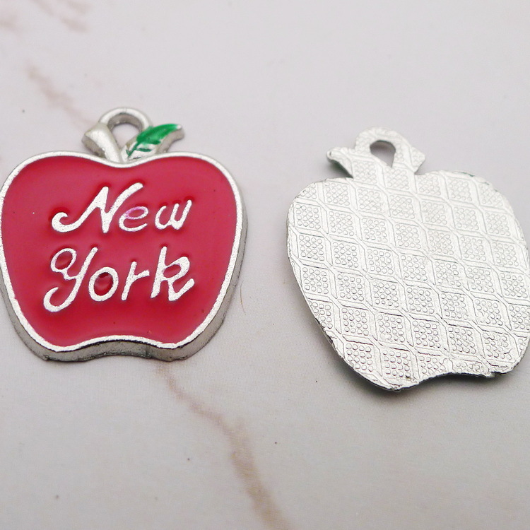 10 Stück Emaille-Apfel-New-Yor – Jewelry Making York Bewertung und Preis