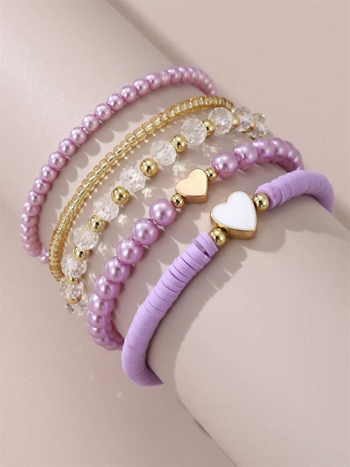 5-teiliges rosa Herz-Kinderarm – Jewelry Making Kits For Girls Bewertung und Preis