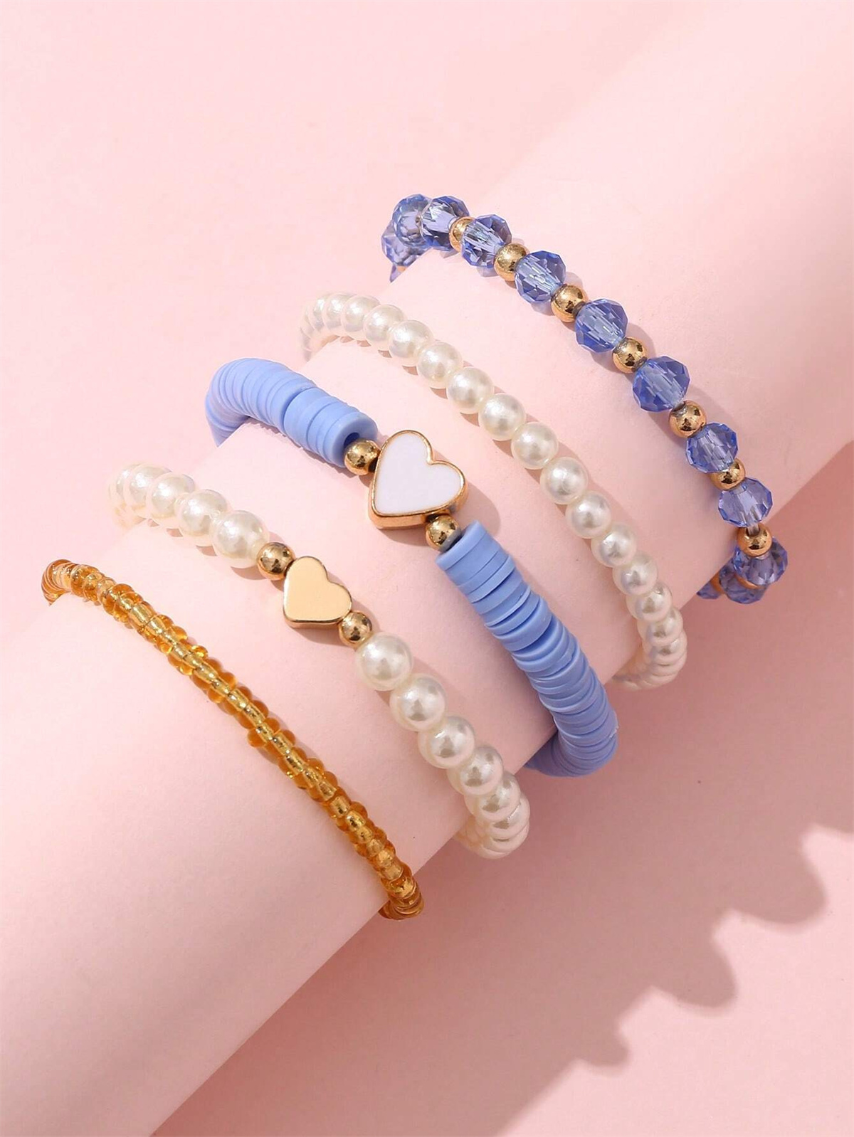 5-teiliges rosa Herz-Kinderarm – Jewelry Making Kits For Girls Bewertung und Preis